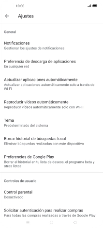 Pulsa Actualizar aplicaciones automáticamente.