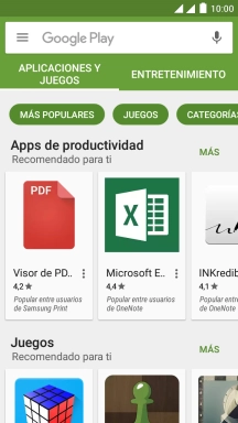 Pulsa en el campo de búsqueda.