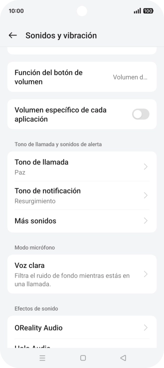 Pulsa Tono de llamada.