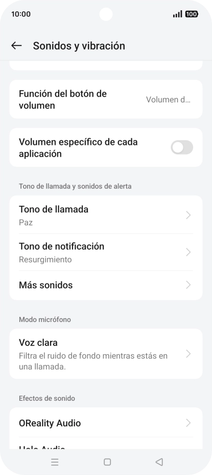 Pulsa Tono de llamada.