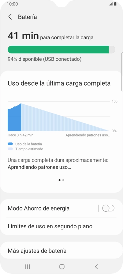 Pulsa Modo Ahorro de energía.