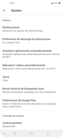 Pulsa Actualizar aplicaciones automáticamente.
