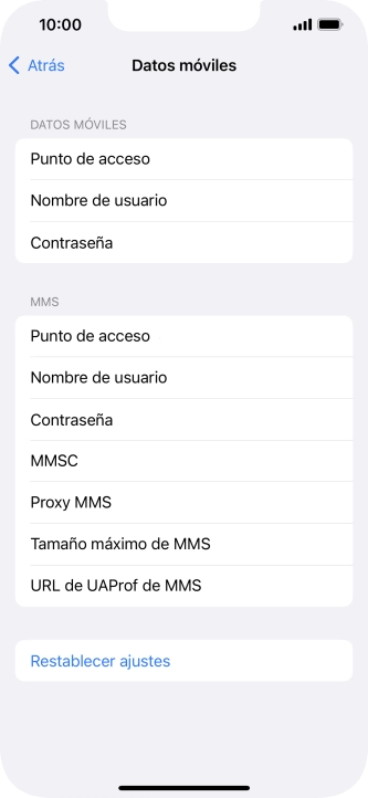 Pulsa  Punto de acceso e introduce airtelwap.es.