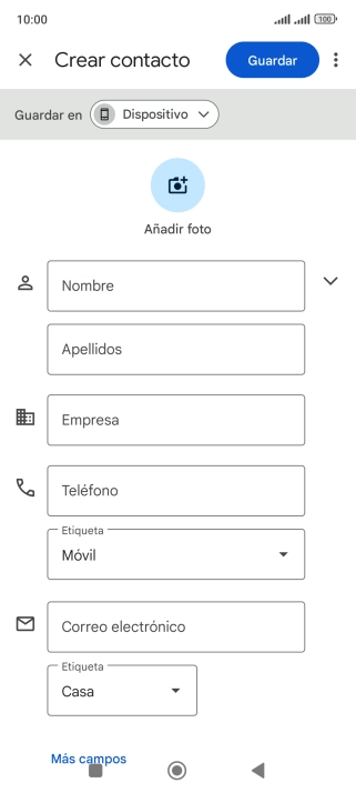 Pulsa Nombre e introduce el nombre deseado.