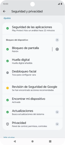 Pulsa Bloqueo de pantalla e introduce el código de seguridad extra que has creado anteriormente.