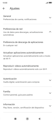 Pulsa Actualizar aplicaciones automáticamente.