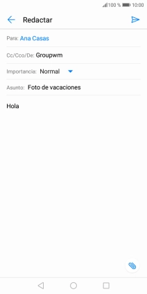Pulsa el icono de anexos.