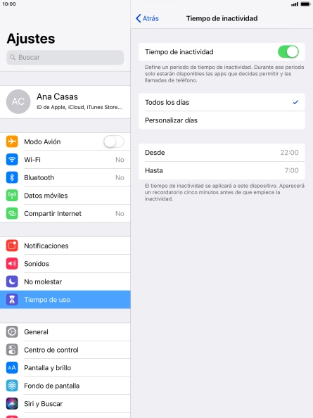 Pulsa la flecha hacia la izquierda.