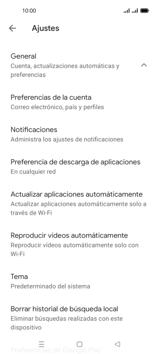 Pulsa Actualizar aplicaciones automáticamente.