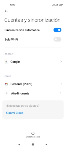 Pulsa el indicador junto a 