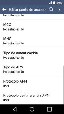Pulsa Tipo de autenticación.