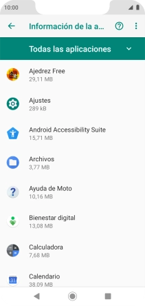 Pulsa la app deseada.