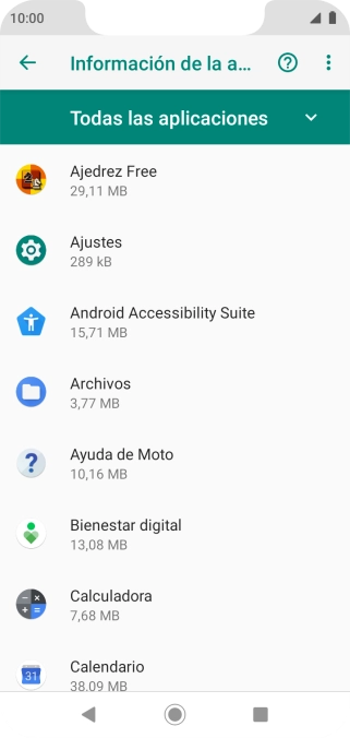 Pulsa la app deseada.