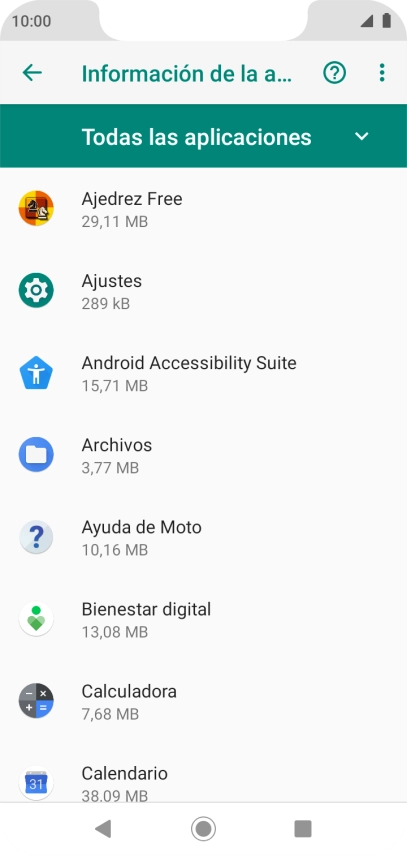 Pulsa la app deseada.