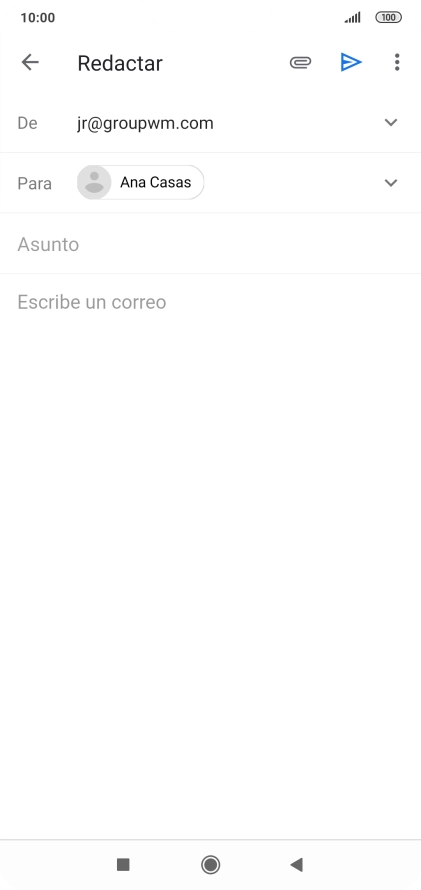 Pulsa Asunto e introduce el asunto deseado.