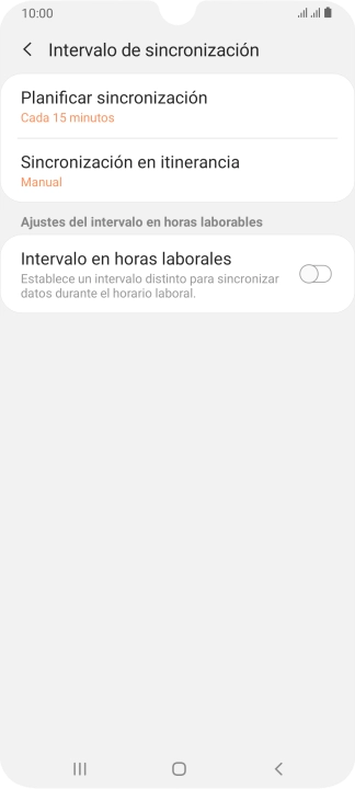 Pulsa Planificar sincronización.