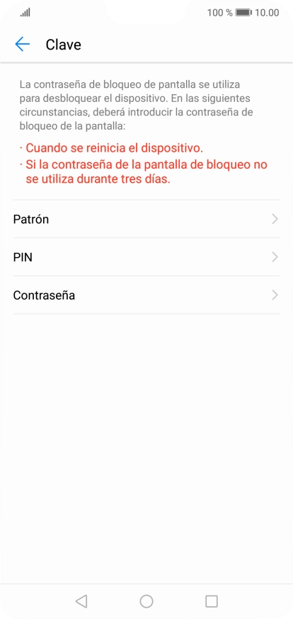 Pulsa el código de seguridad deseado y sigue las indicaciones de la pantalla para crear un código de seguridad del teléfono adicional.