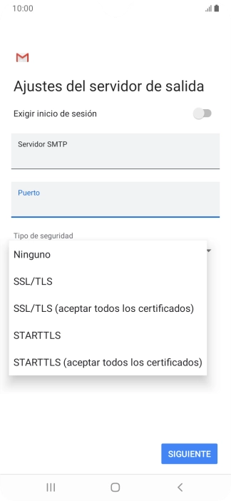 Pulsa Ninguno para desactivar la función.