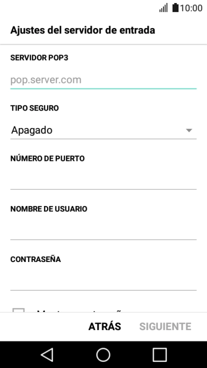 Pulsa en el campo bajo 