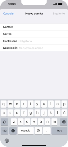 Pulsa Contraseña e introduce la contraseña de tu cuenta de correo electrónico.