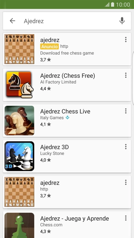 Pulsa la app deseada.