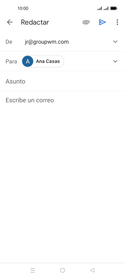 Pulsa Asunto e introduce el asunto deseado.