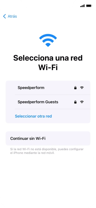 Pulsa la red wifi deseada.
