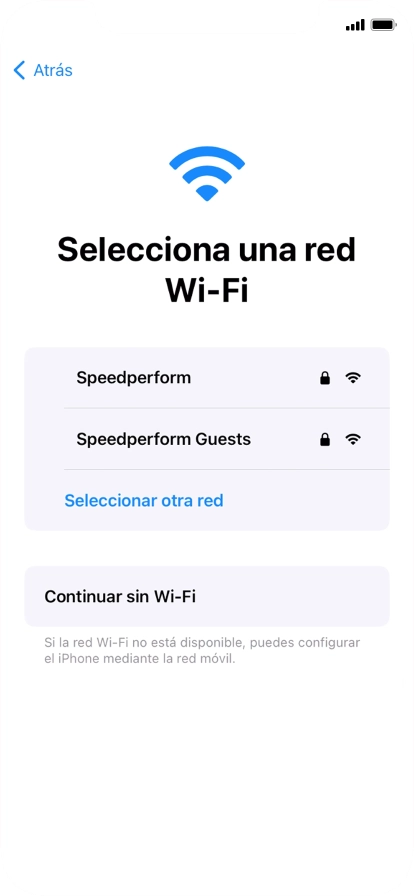 Pulsa la red wifi deseada.