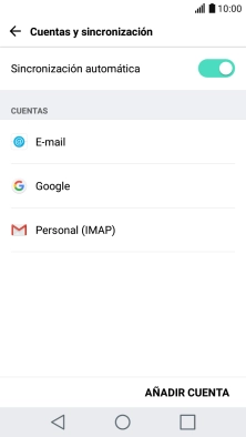 Pulsa la cuenta deseada.