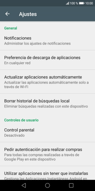 Pulsa Actualizar aplicaciones automáticamente.