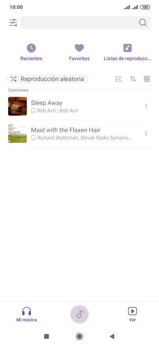 Pulsa el archivo de música deseado.