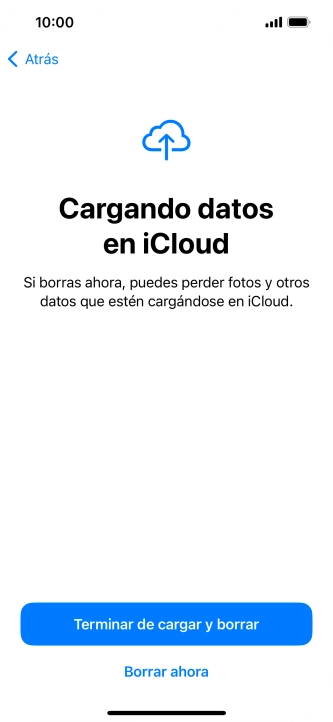 Pulsa Borrar ahora.
