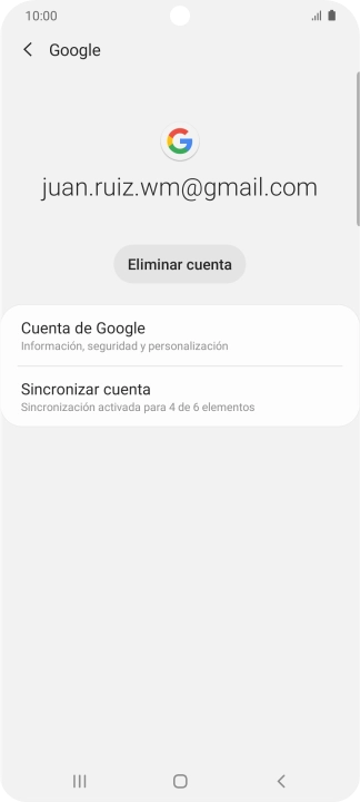 Pulsa Sincronizar cuenta.