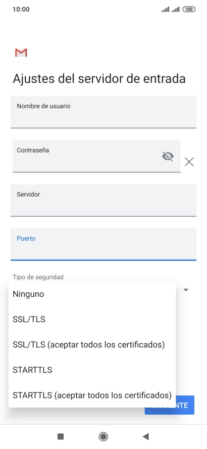 Pulsa Ninguno.