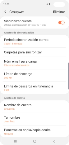 Pulsa el indicador junto a 