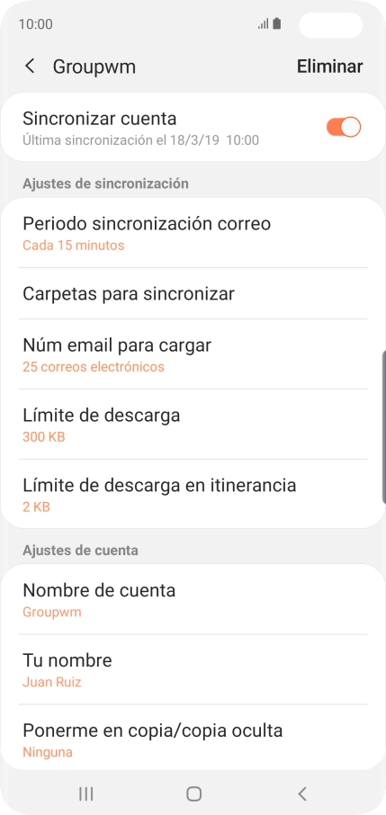 Pulsa el indicador junto a 
