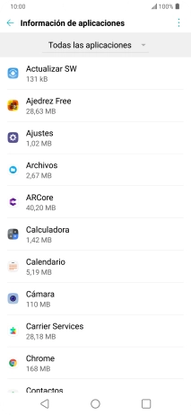 Pulsa la app deseada.