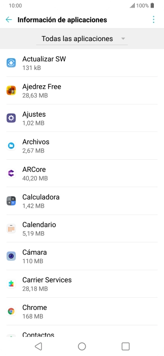 Pulsa la app deseada.