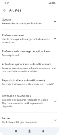Pulsa Actualizar aplicaciones automáticamente.