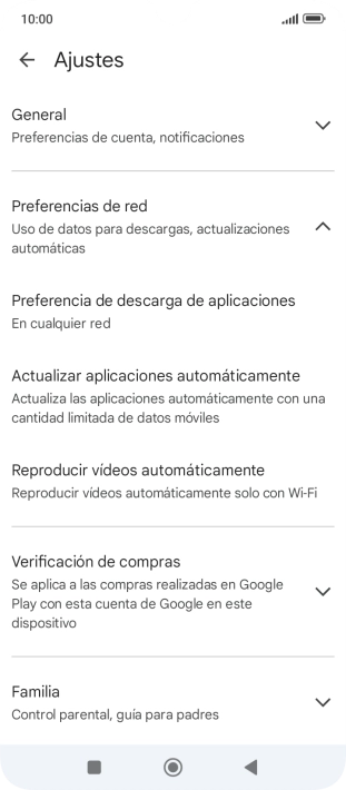 Pulsa Actualizar aplicaciones automáticamente.