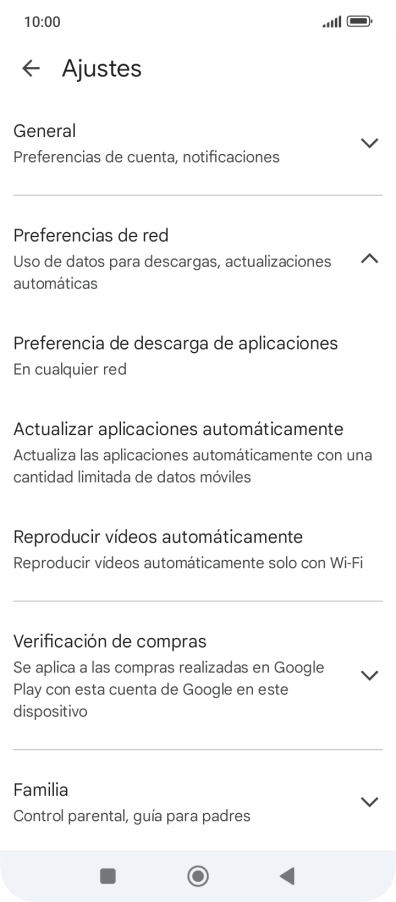 Pulsa Actualizar aplicaciones automáticamente.