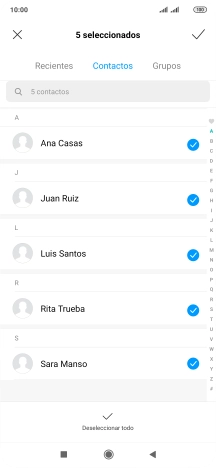 Pulsa el icono de aceptar.