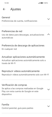 Pulsa Actualizar aplicaciones automáticamente.