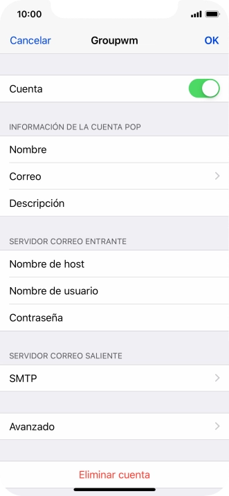 Pulsa SMTP.