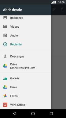 Pulsa una categoría y desplázate a la carpeta deseada.