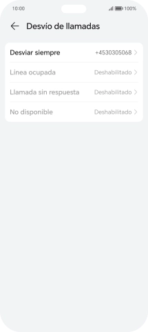 Pulsa el tipo de desvío deseado.