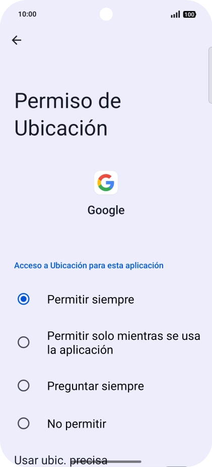 Pulsa el ajuste deseado.