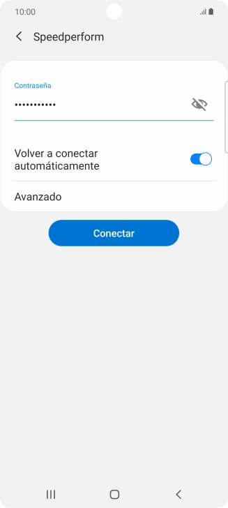 Introduce la contraseña de la red wifi y pulsa Conectar.