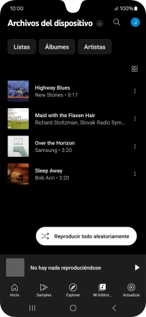 Pulsa el archivo de música deseado.