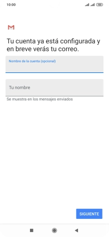 Pulsa Tu nombre e introduce el nombre del remitente.